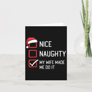 Carte Jolie Liste De Filles Ma Femme M'A Fait Faire Noël