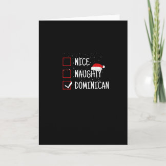 Carte Jolie liste de Noël dominicaine méchante