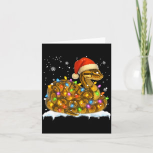 Carte Jolie lumière de Noël serpent de maïs drôle serpen