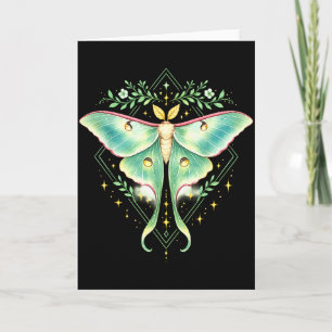 Carte Jolie lune papillon beau papillon insecte amoureux