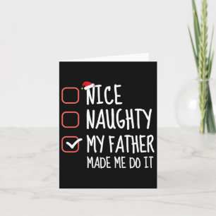 Carte Jolie Méchant Mon Père M'a Obligé À Le Faire Liste