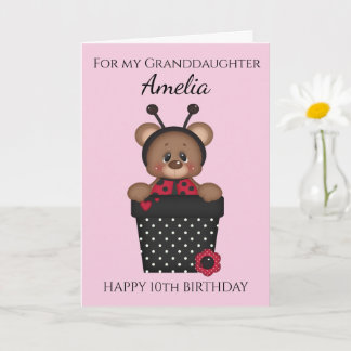Carte Jolie Mignonne Petite-Fille Ladybug Fille Annivers
