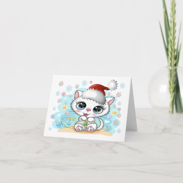 Carte Jolie Minette Joyeux Noël Miaou (Devant)