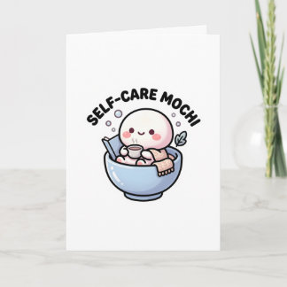 Carte Jolie Mochi de Self-Care Kawaii pour un prompt rét