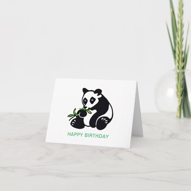Carte jolie Ours PANDA - Animal en voie de dispari (Devant)