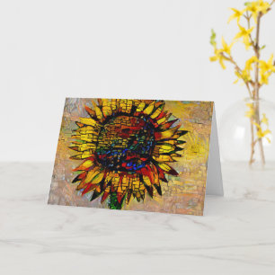 Carte Jolie peinture Abstraite de tournesol