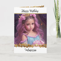 Jolie petite fille aux roses roses dans ses cheveu
