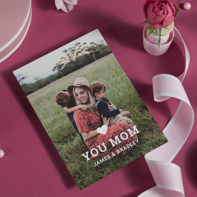 Carte Jolie PHOTO D'amour de MAMAN pour la fête des mère (Créateur téléchargé)