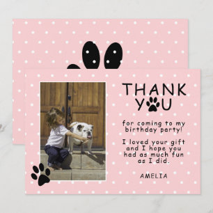 Carte Jolie Photo de remerciement d'anniversaire avec em