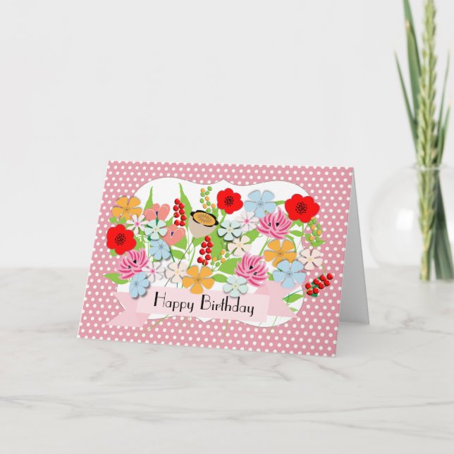 Carte Jolie photo Whimsical Fleur de Jardin Fleur de Fle (Devant)