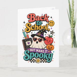 Carte Jolie professeur Summerween de rentrée scolaire ef