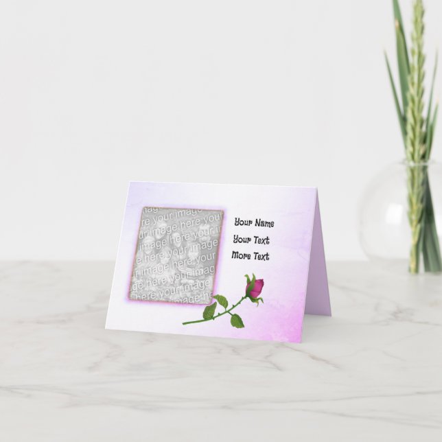 Carte Jolie Rose Rouge (Devant)