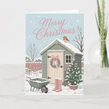 Jolie scène de Noël pastel de jardin collectif