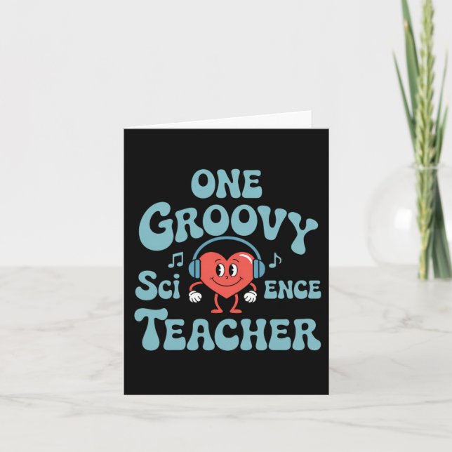 Carte Jolie Science Prof Groovy Appréciation Retour À (Devant)