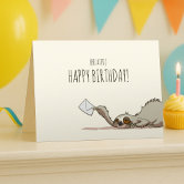 Carte D'anniversaire En Retard 'Désolé, Il Est Tard' - Carte Blanche - Neuf