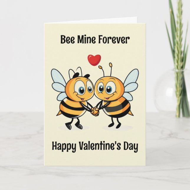 Carte Jolies Abeilles Saint-Valentin (Devant)
