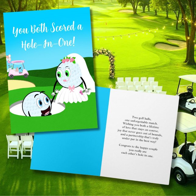 Carte Jolies balles de golf de mariage Félicitations  (Créateur téléchargé)