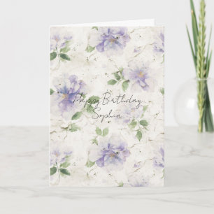 Carte Jolies fleurs de lavande violette