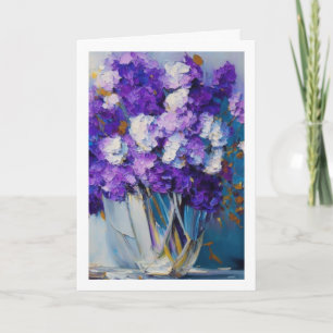 Carte Jolies fleurs violettes Vintages Penser à vous