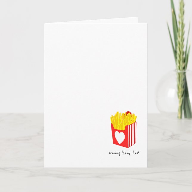 Carte Jolies frites Encouragement de transfert d'embryon (Devant)
