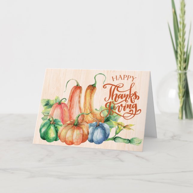 Carte Jolies gourmandises et Bon thanksgiving Citrouille (Devant)