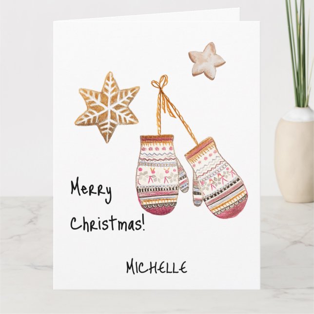 Carte Jolies Illustrations Rustiques de Style Aquarelle  (Devant)