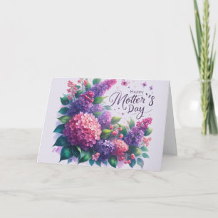 Carte Jolies Lilas Fête des Mères Fleurs "Maman"