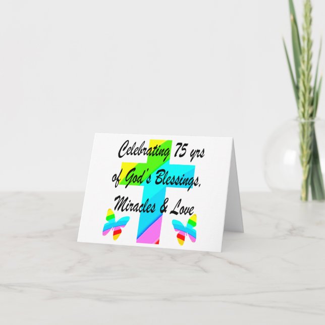 CARTE JOLIMENT PERSONNALISÉ 75E ANNIVERSAIRE CONCEPTION (Devant)