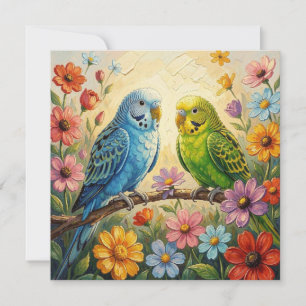 Carte Jolis perroquets Impasto Vierge