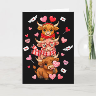 Carte Jolis vaches highland de la Saint-Valentin occiden