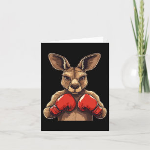 Carte Jolly Kangaroo Avec Gants Pour Une Bataille Amusan