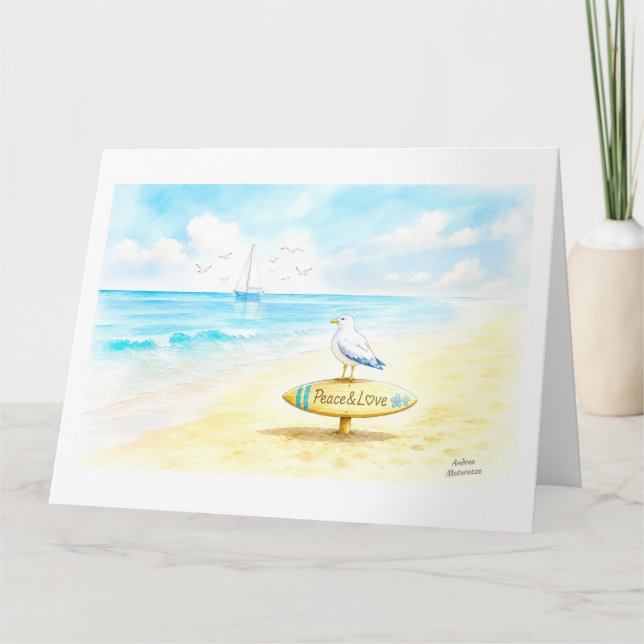 Carte Jon Seagull - Paix & Amour  (Devant)