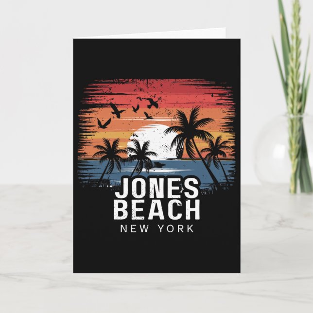 Carte Jones Beach New York Surfing Surfer  (Devant)