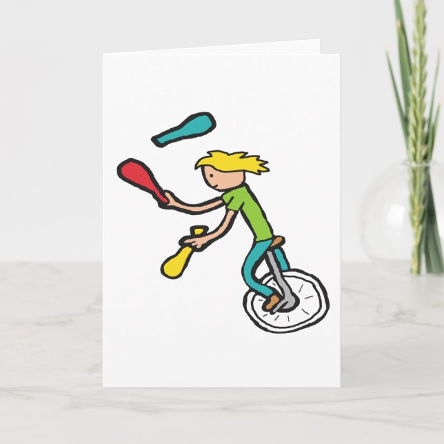 Carte Jongleur monocycliste (Devant)