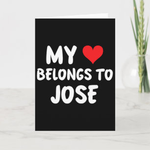 Carte Jose - Mon cœur appartient à Jose - Amour