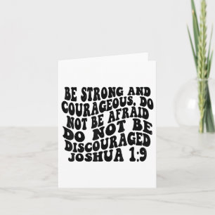 Carte Joshua 1 9 Soyez Forts Et Courageux Retro Vintage