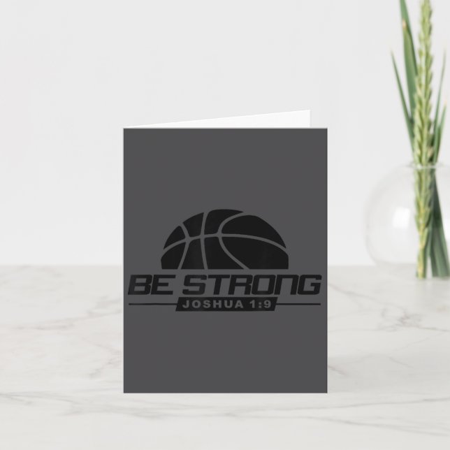 Carte Joshua 1_9-strong &amp; Courageous Basketball Them (Devant)