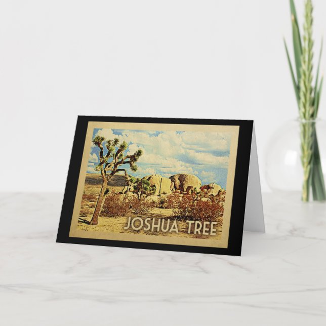 Carte Joshua Tree California Vintage voyage (Devant)