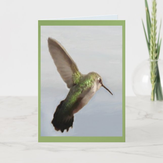 Carte Joshua Tree Hummingbird =Blanc à l'intérieur (Devant)