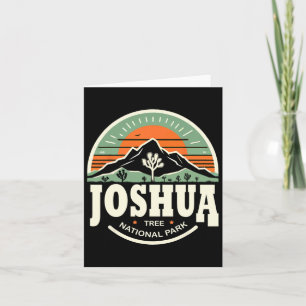 Carte Joshua Tree Retro Randonnée Vintage Camping Califo