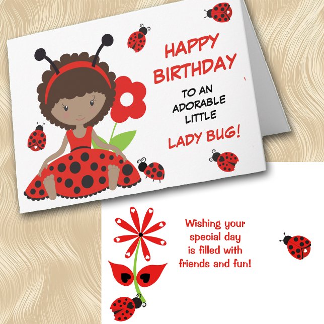 Carte Jote Red Ladybug Girl Anniversaire (Créateur téléchargé)