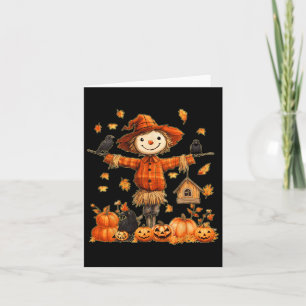 Carte Jote Scarecrow Citrouille Thanksgiving Halloween H
