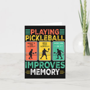 Carte Jouer au pickleball améliore la mémoire drôle pick