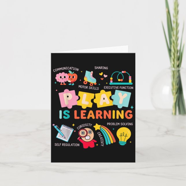 Carte Jouer, c'est apprendre jardin d'enfants Enseignant (Devant)