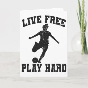 Carte Jouer librement, jouer dur, amateur de football dr