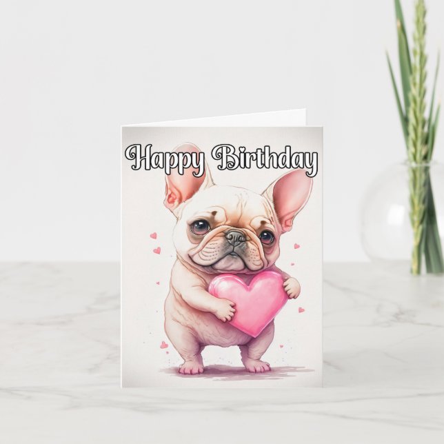 Carte Jouer Lovable Little French Bulldog Puppy (Devant)