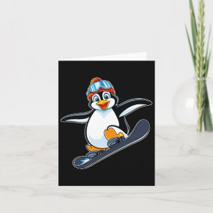 Carte Jouer Penguin Snowboard Aventure Design