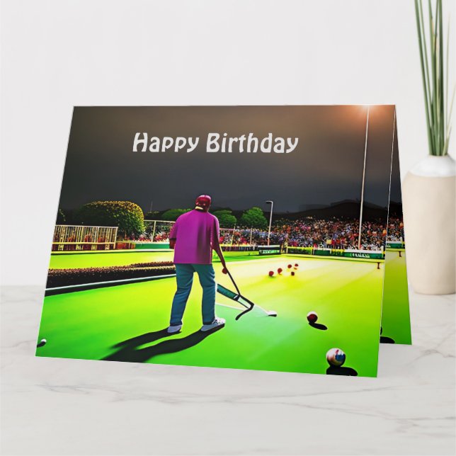 Carte Jouer Twilight Lawn Bowls, Jumbo Birthday Card (Devant)