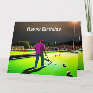 Carte Jouer Twilight Lawn Bowls, Jumbo Birthday Card