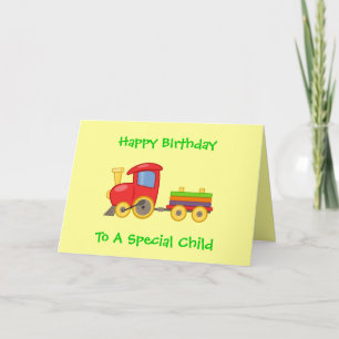 Carte Jouet coloré Train enfants's Joyeux anniversaire
